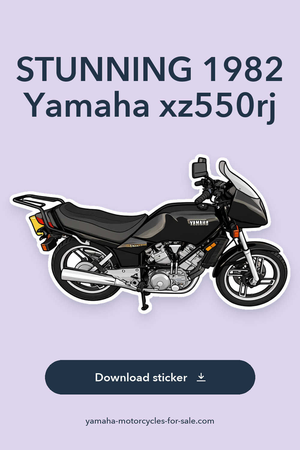 STUNNING 1982 Yamaha xz550rj sticker preview