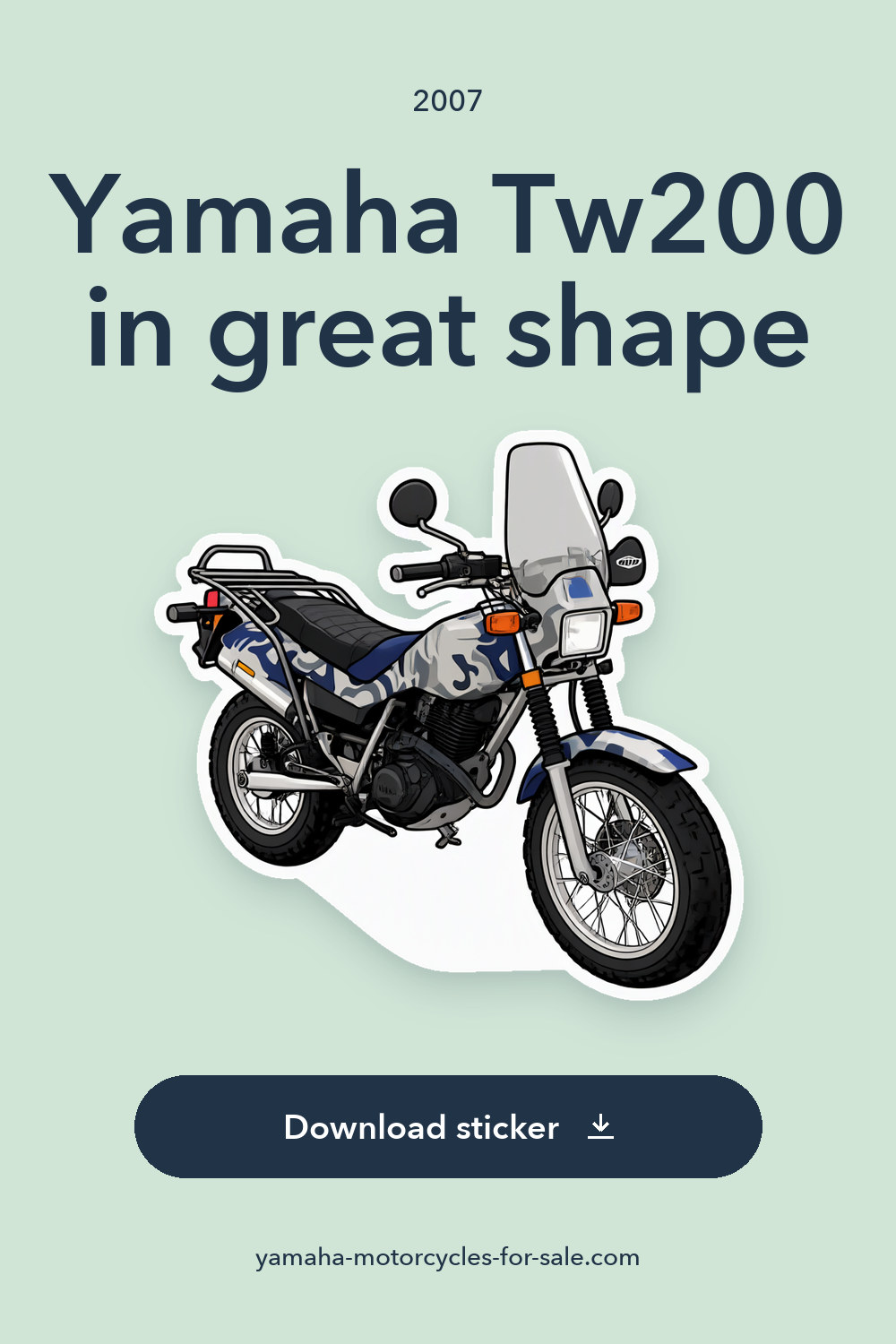2007 Yamaha Tw200 in great shape sticker preview