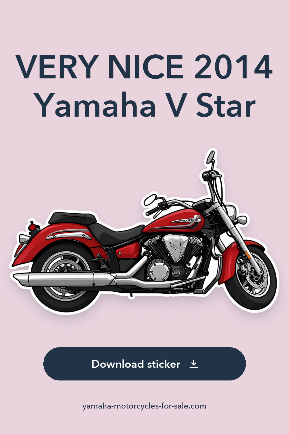 VERY NICE 2014 Yamaha V Star sticker preview