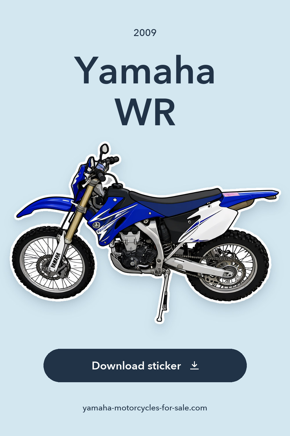 2009 Yamaha WR – RUNS GREAT sticker preview