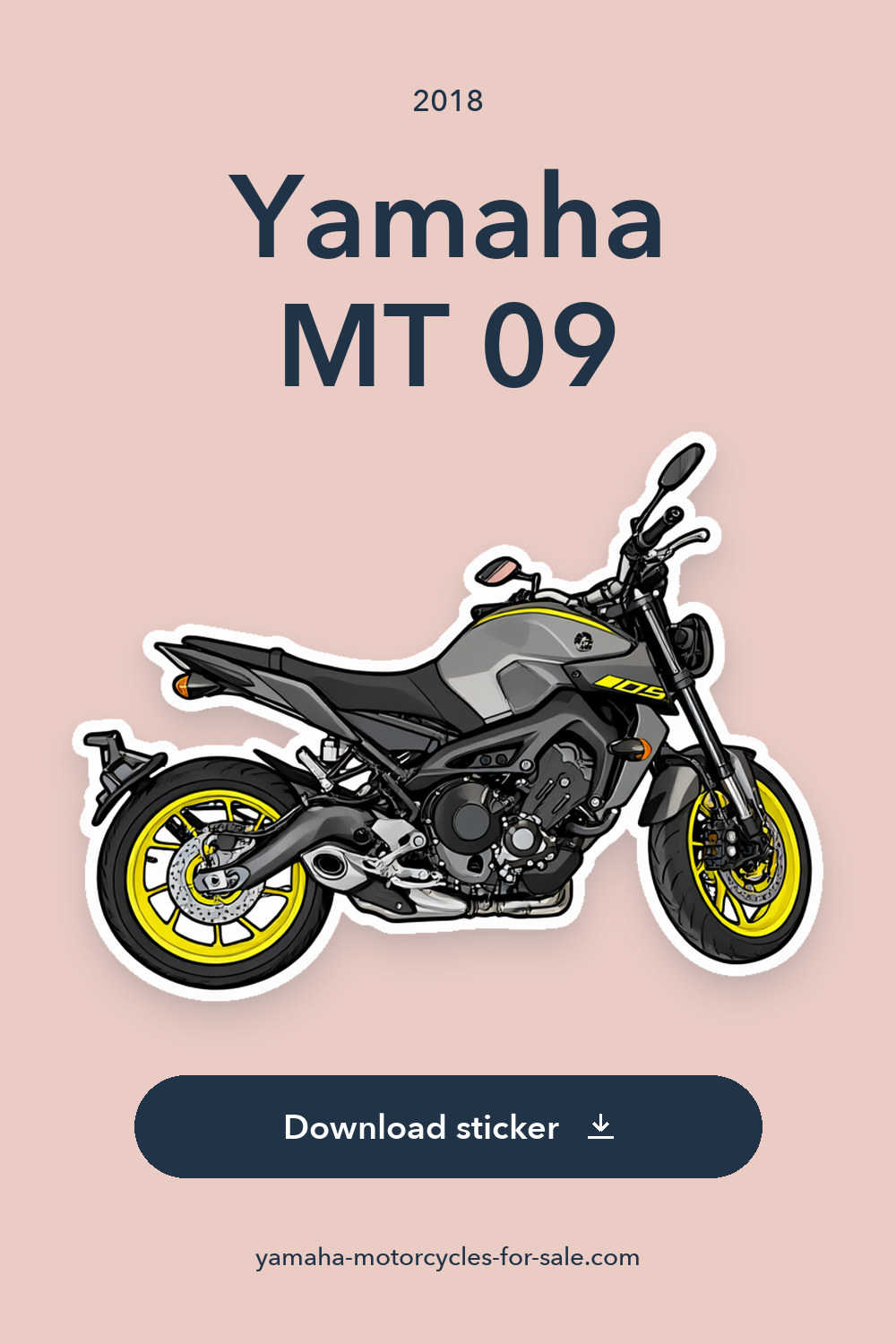 2018 Yamaha MT 09 sticker preview