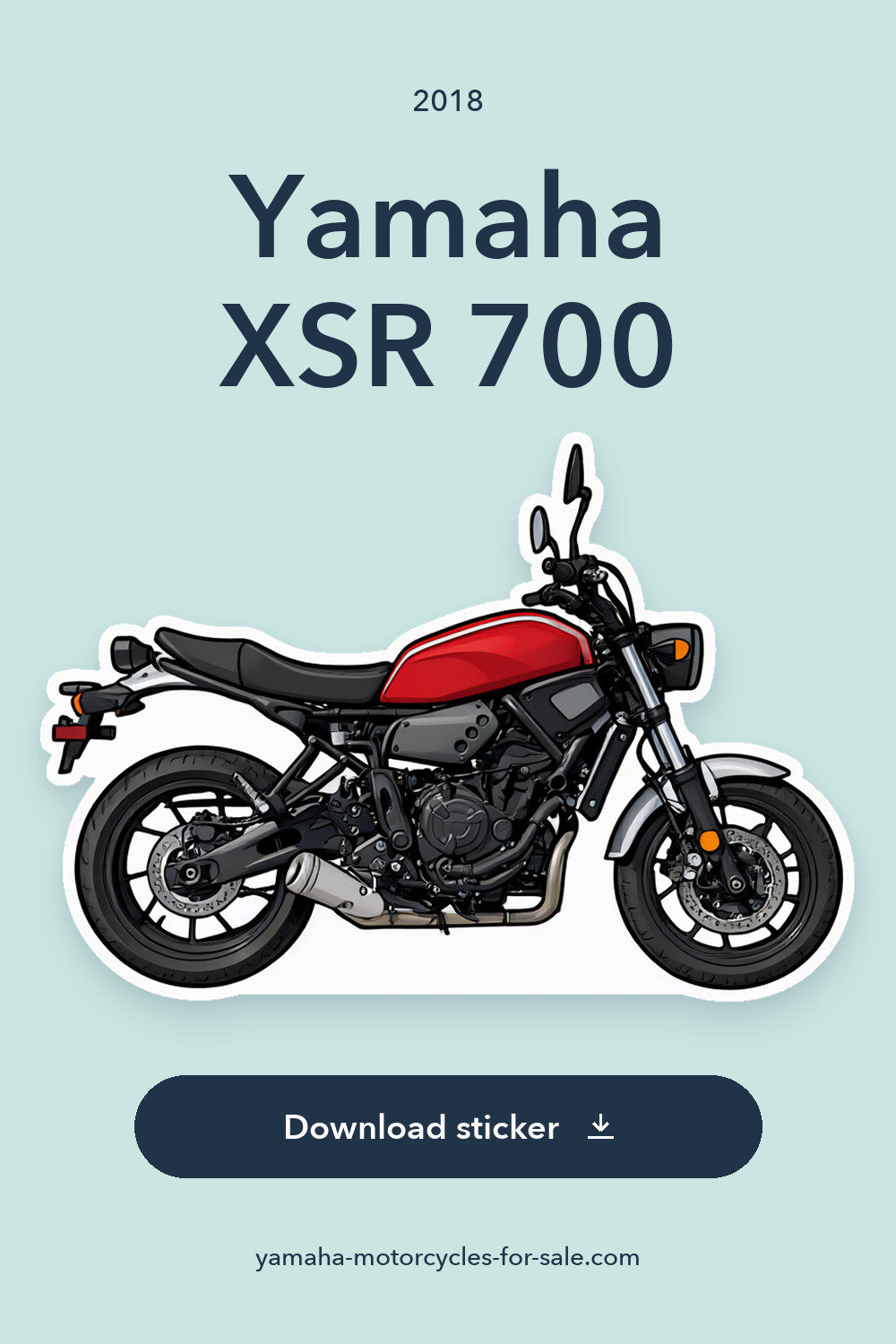 2018 Yamaha XSR 700 sticker preview