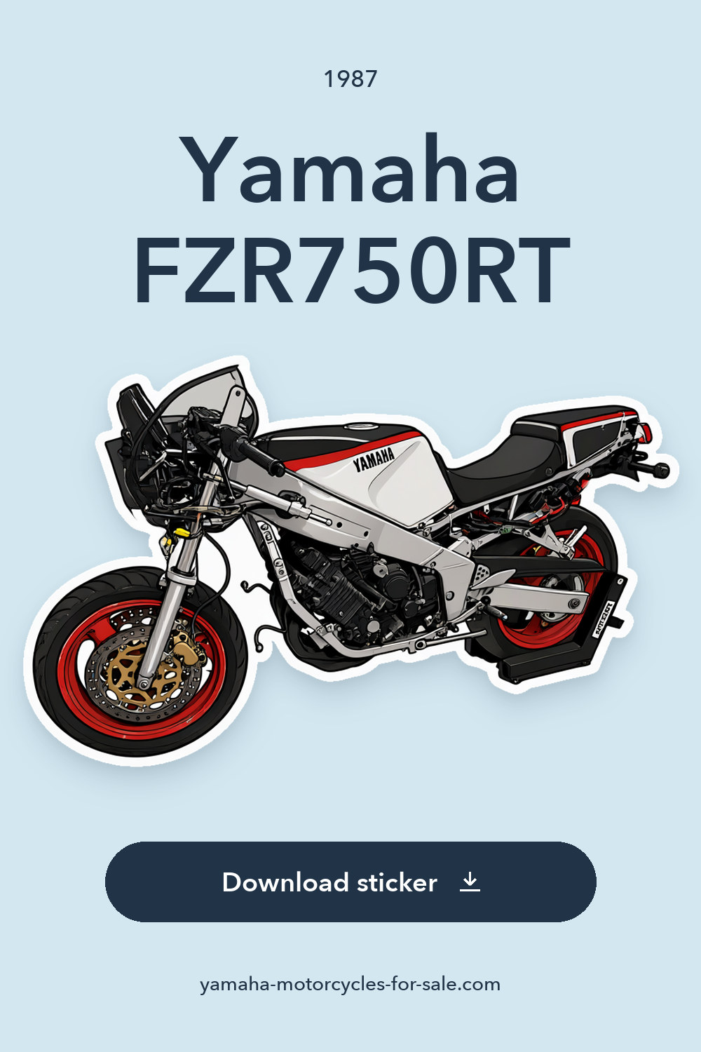 1987 Yamaha FZR750RT sticker preview