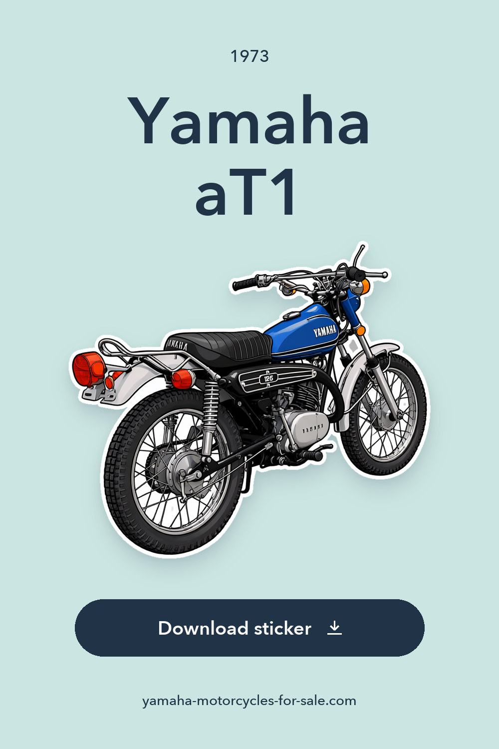 1973 Yamaha aT1 125 cc sticker preview
