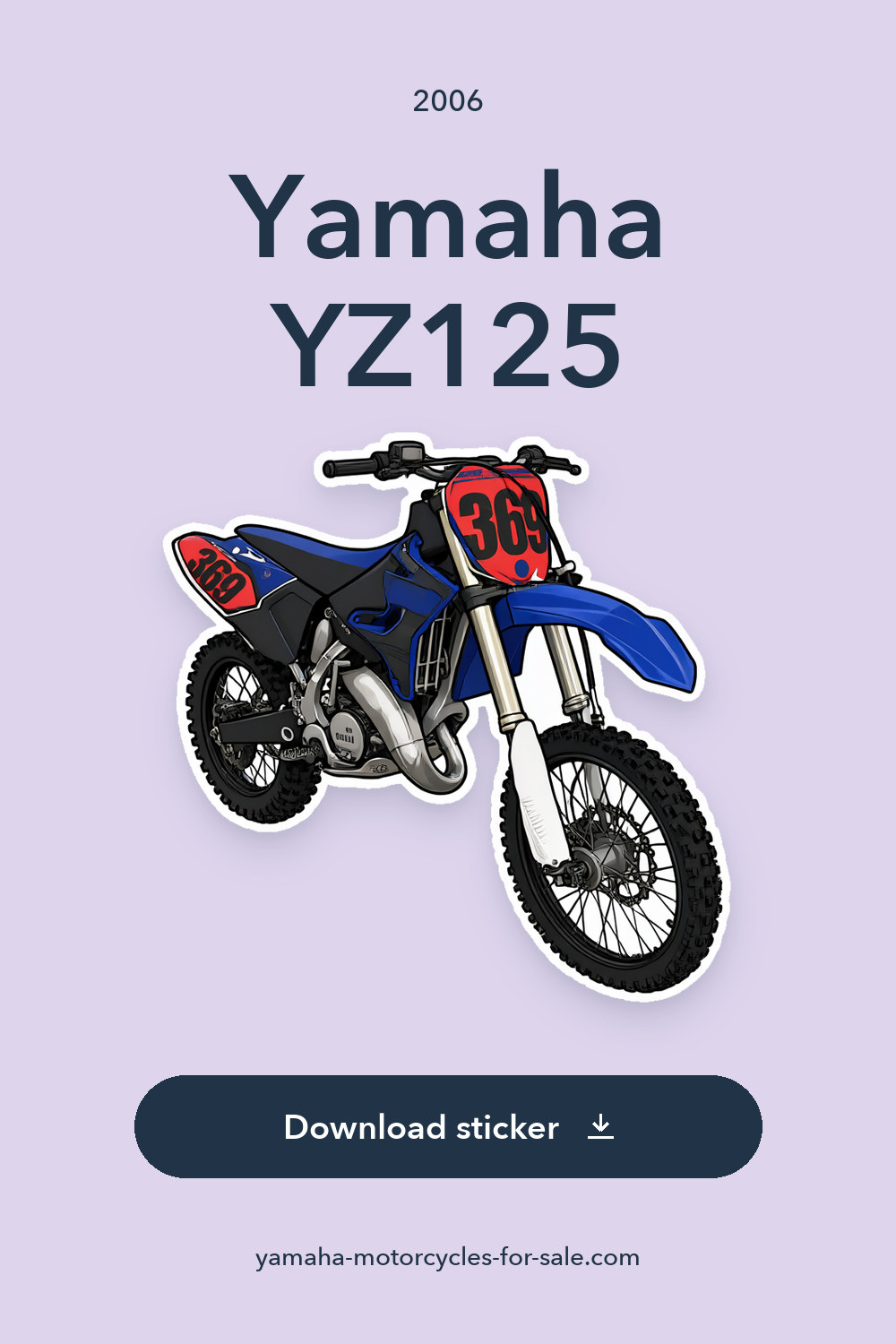 2006 Yamaha YZ125 sticker preview
