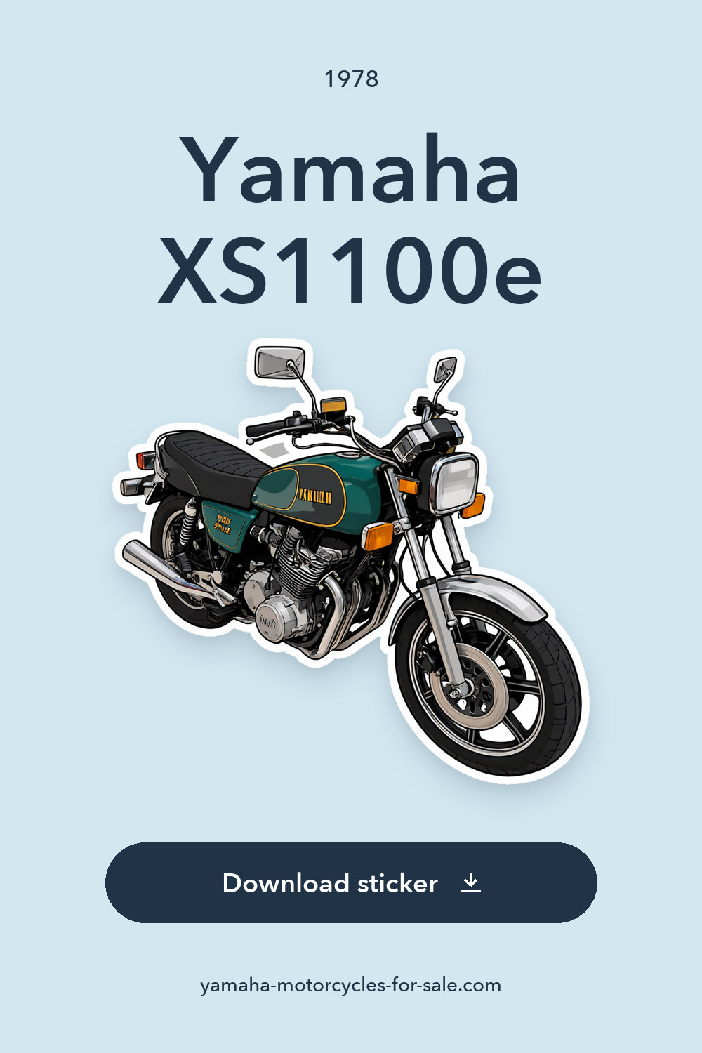 1978 Yamaha XS1100e sticker preview