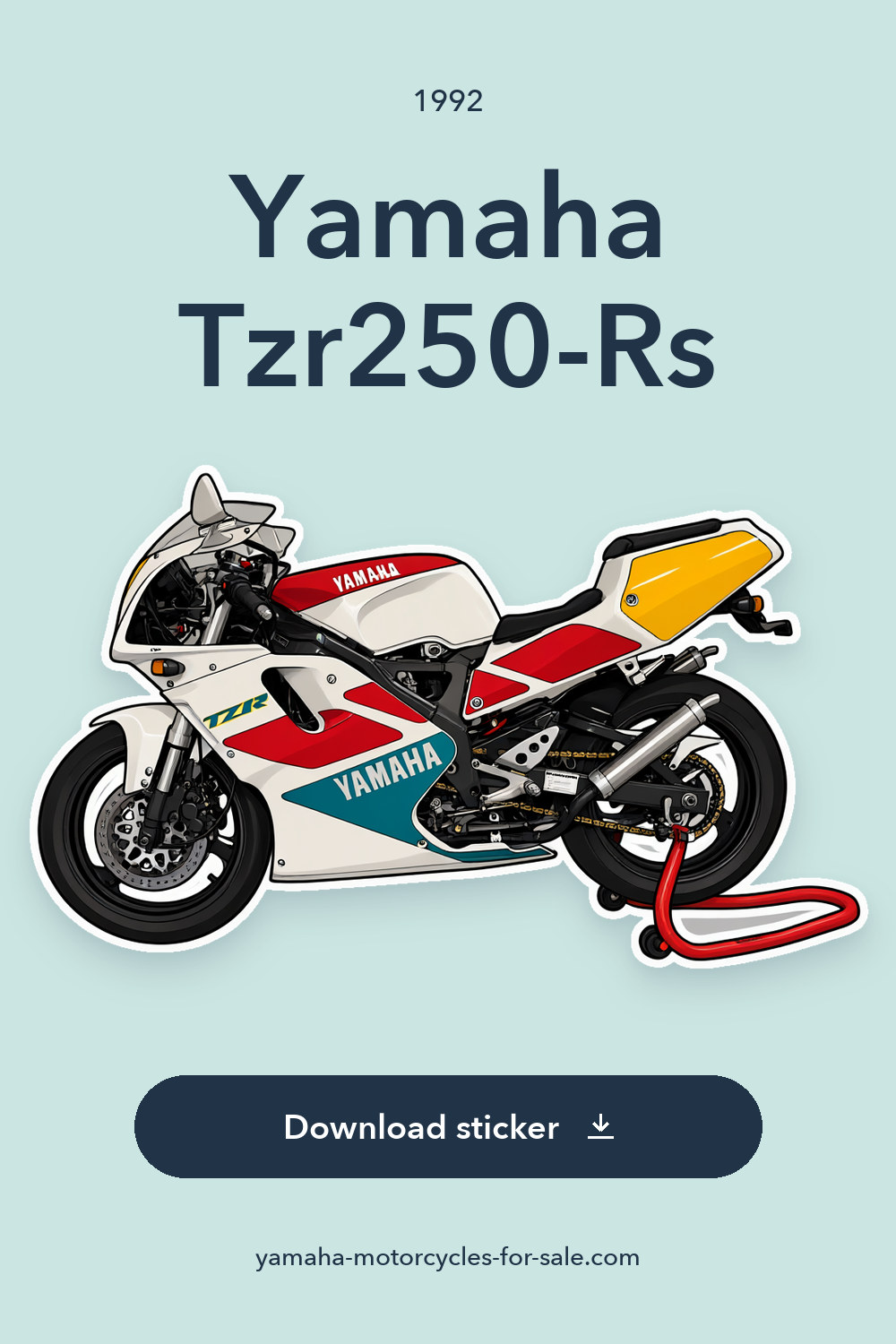 1992 Yamaha Tzr250-Rs sticker preview