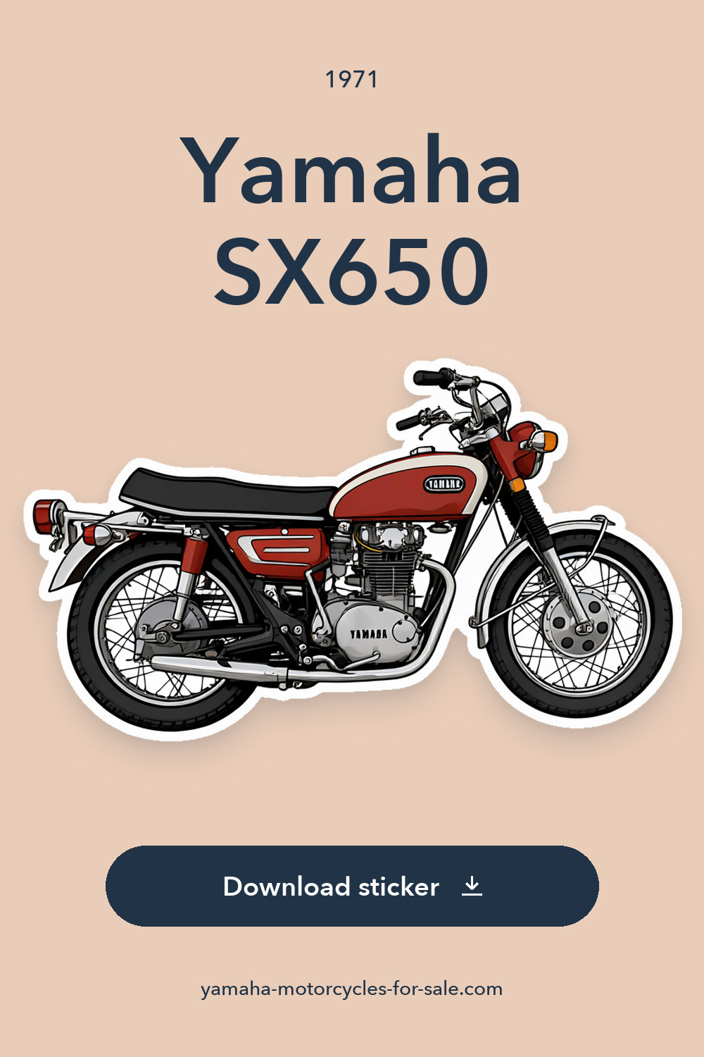 1971 Yamaha SX650 sticker preview