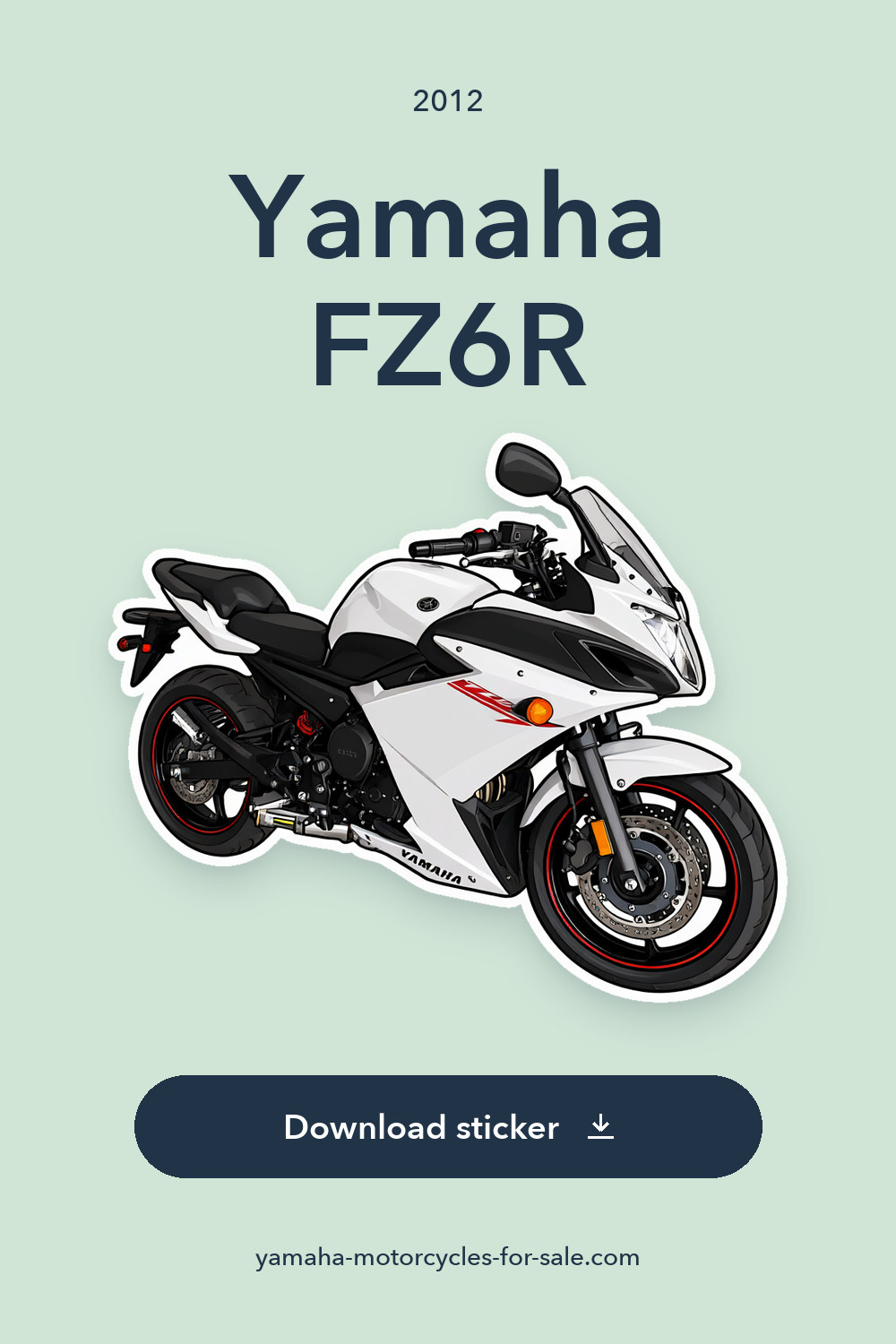 2012 Yamaha FZ6R sticker preview