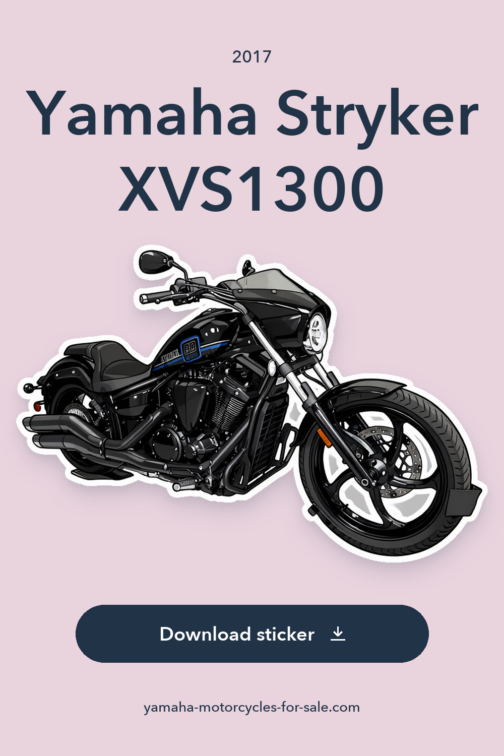 2017 Yamaha Stryker XVS1300 sticker preview