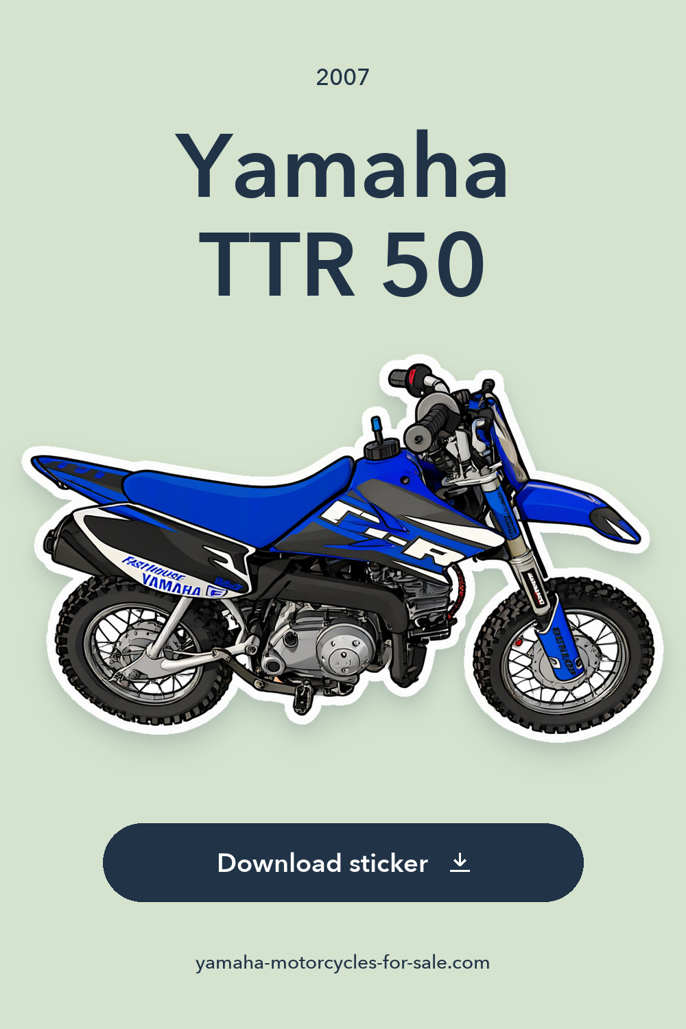 2007 Yamaha TTR 50 sticker preview