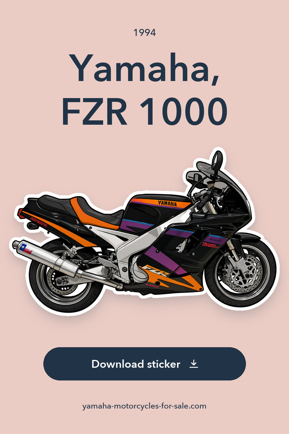 1994 Yamaha, FZR 1000 sticker preview