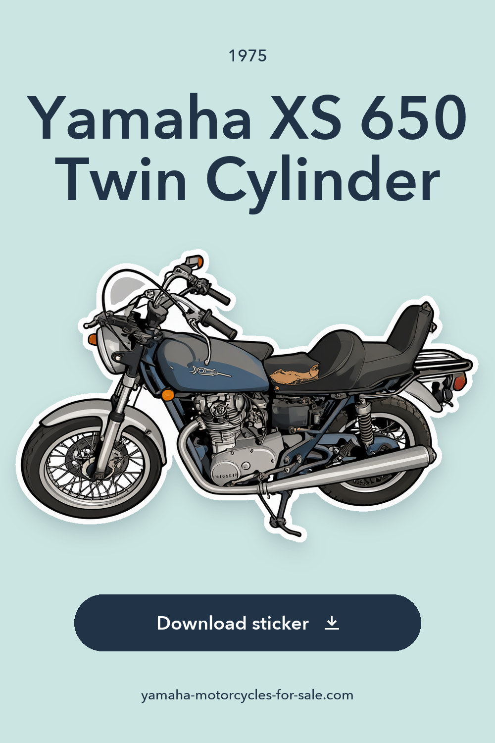 1975 Yamaha XS 650 Twin Cylinder sticker preview