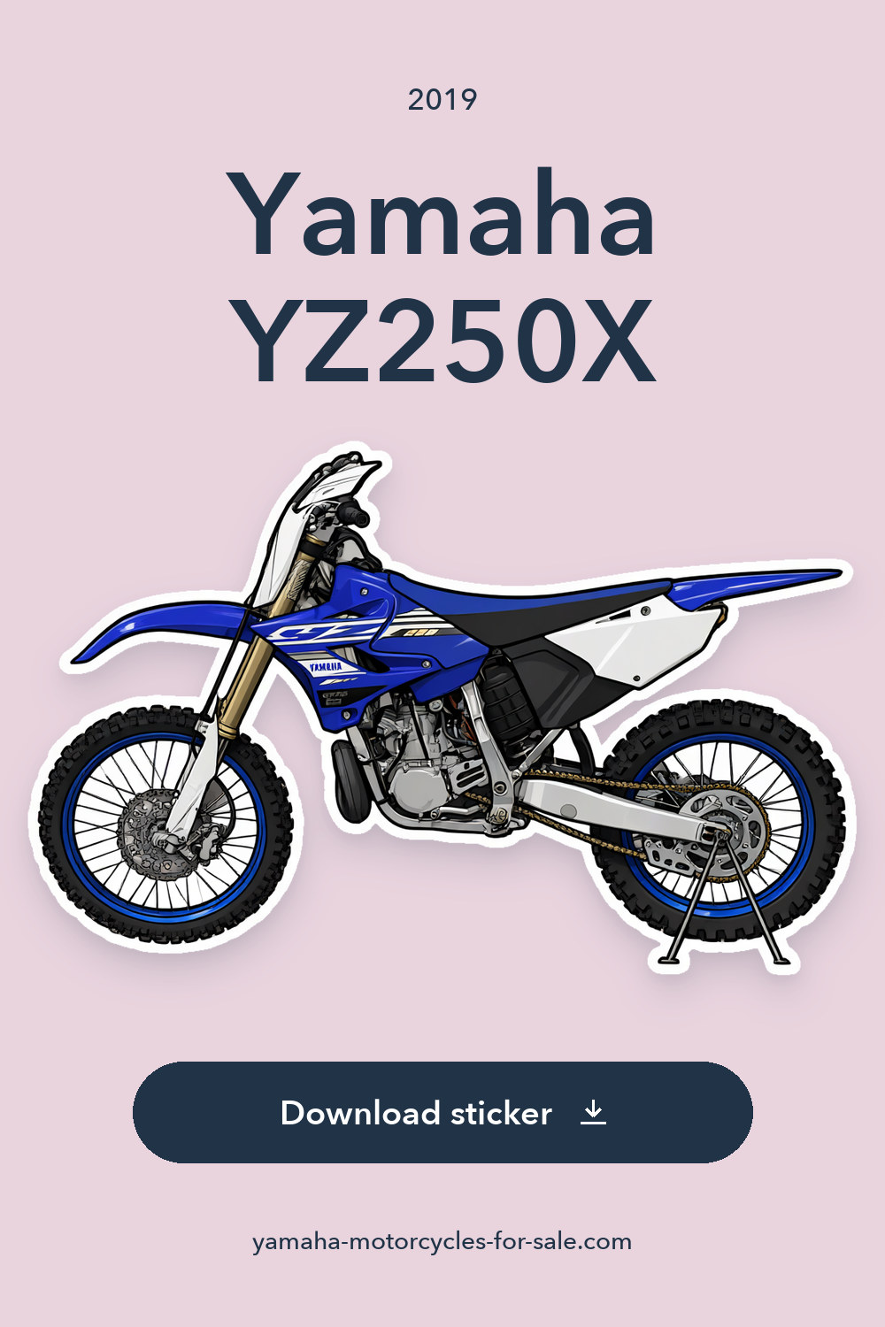 2019 Yamaha YZ250X sticker preview