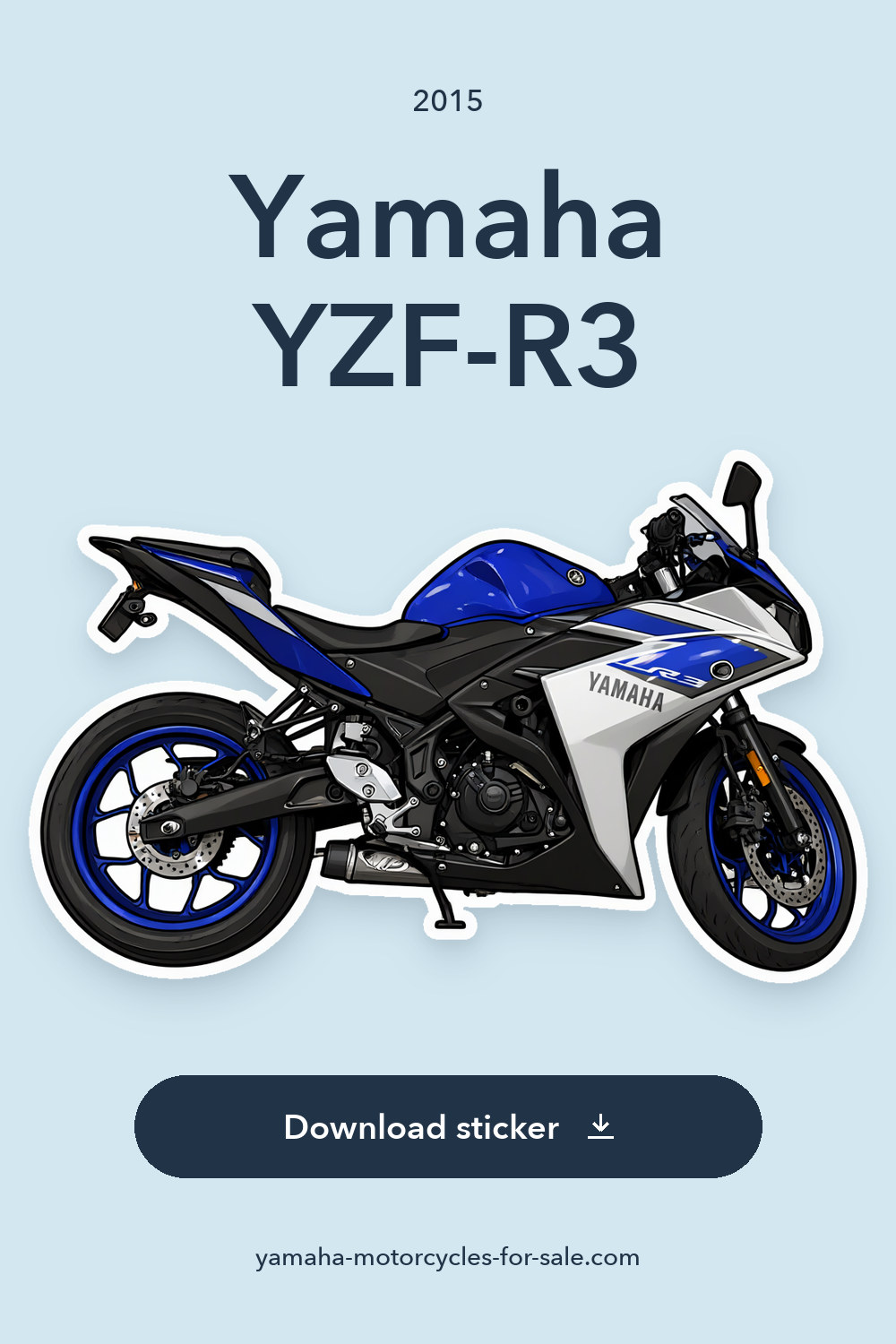 2015 Yamaha YZF-R3 sticker preview