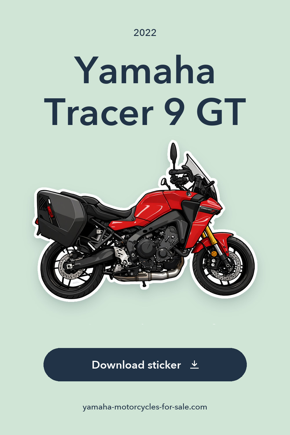 2022 Yamaha Tracer 9 GT sticker preview