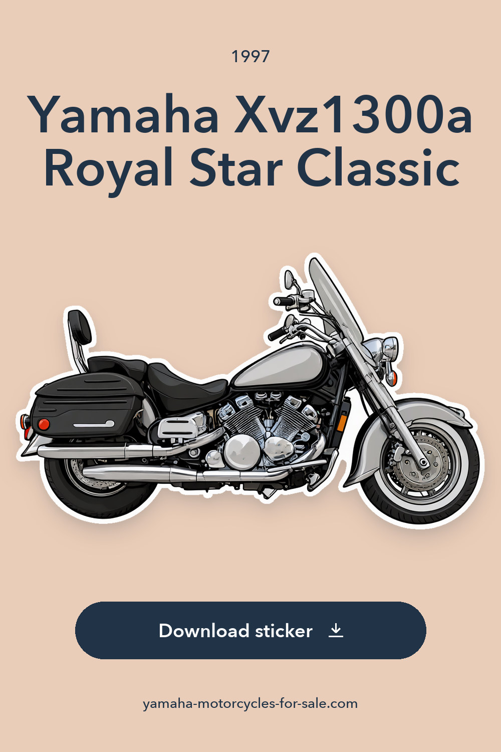 1997 Yamaha Xvz1300a Royal Star Classic sticker preview
