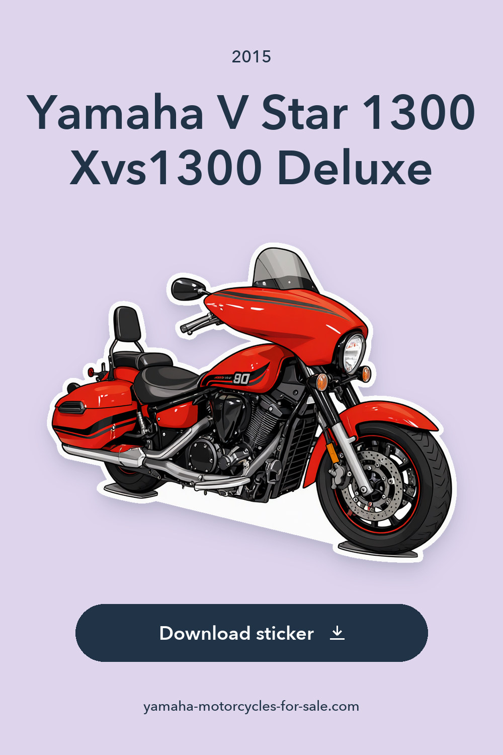2015 Yamaha V Star 1300 Xvs1300 Deluxe sticker preview