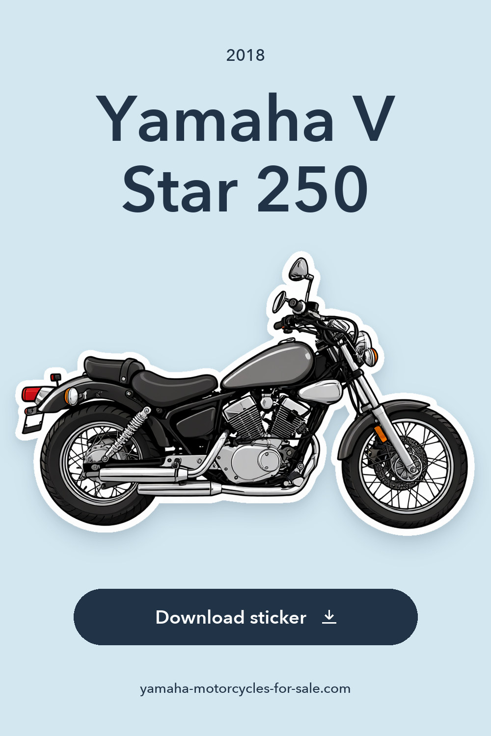 2018 Yamaha V Star 250 sticker preview