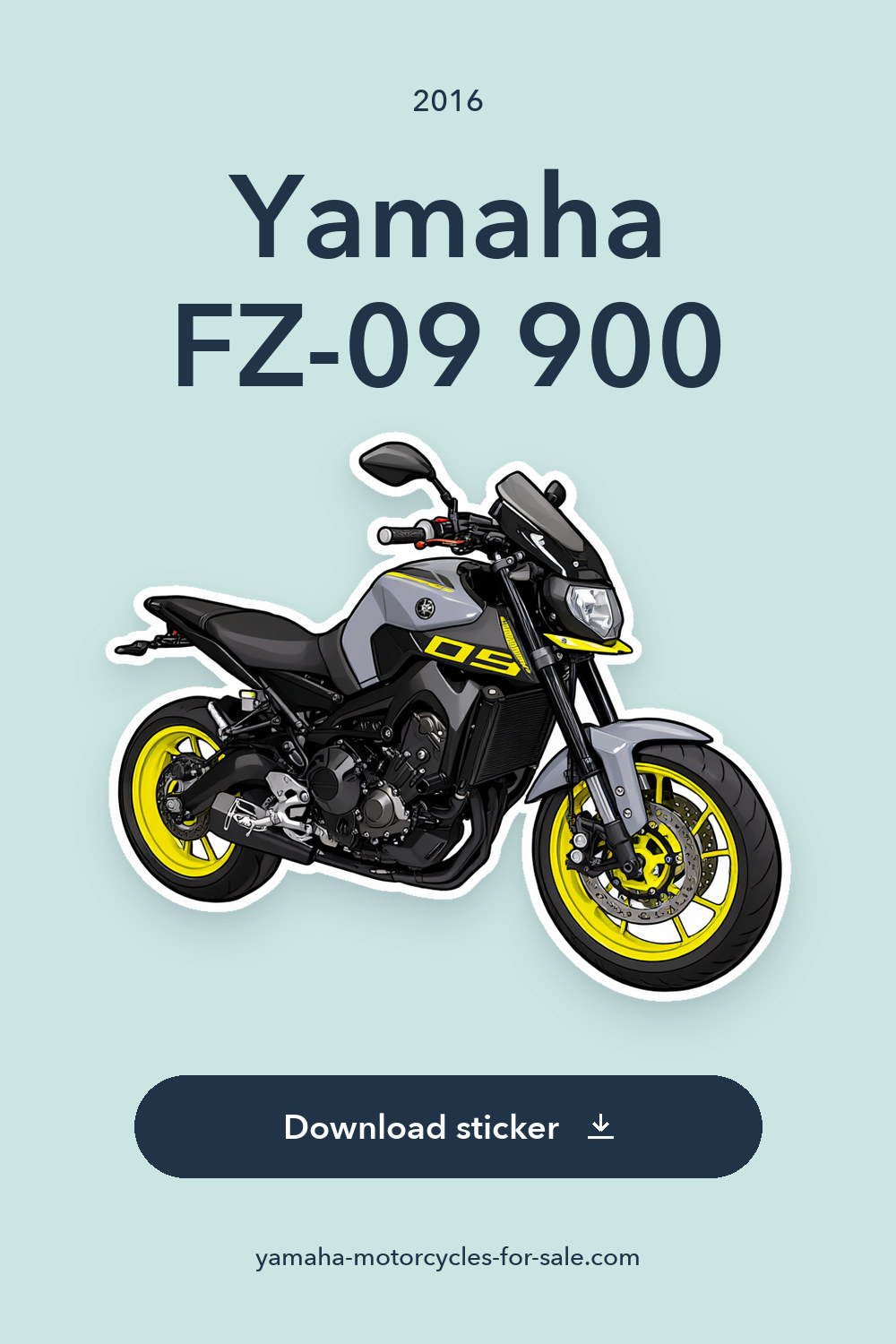 2016 Yamaha FZ-09 900 sticker preview