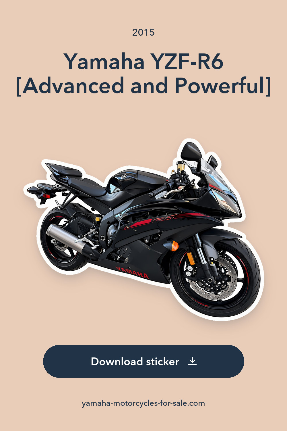 2015 Yamaha YZF-R6 [Advanced and Powerful] sticker preview