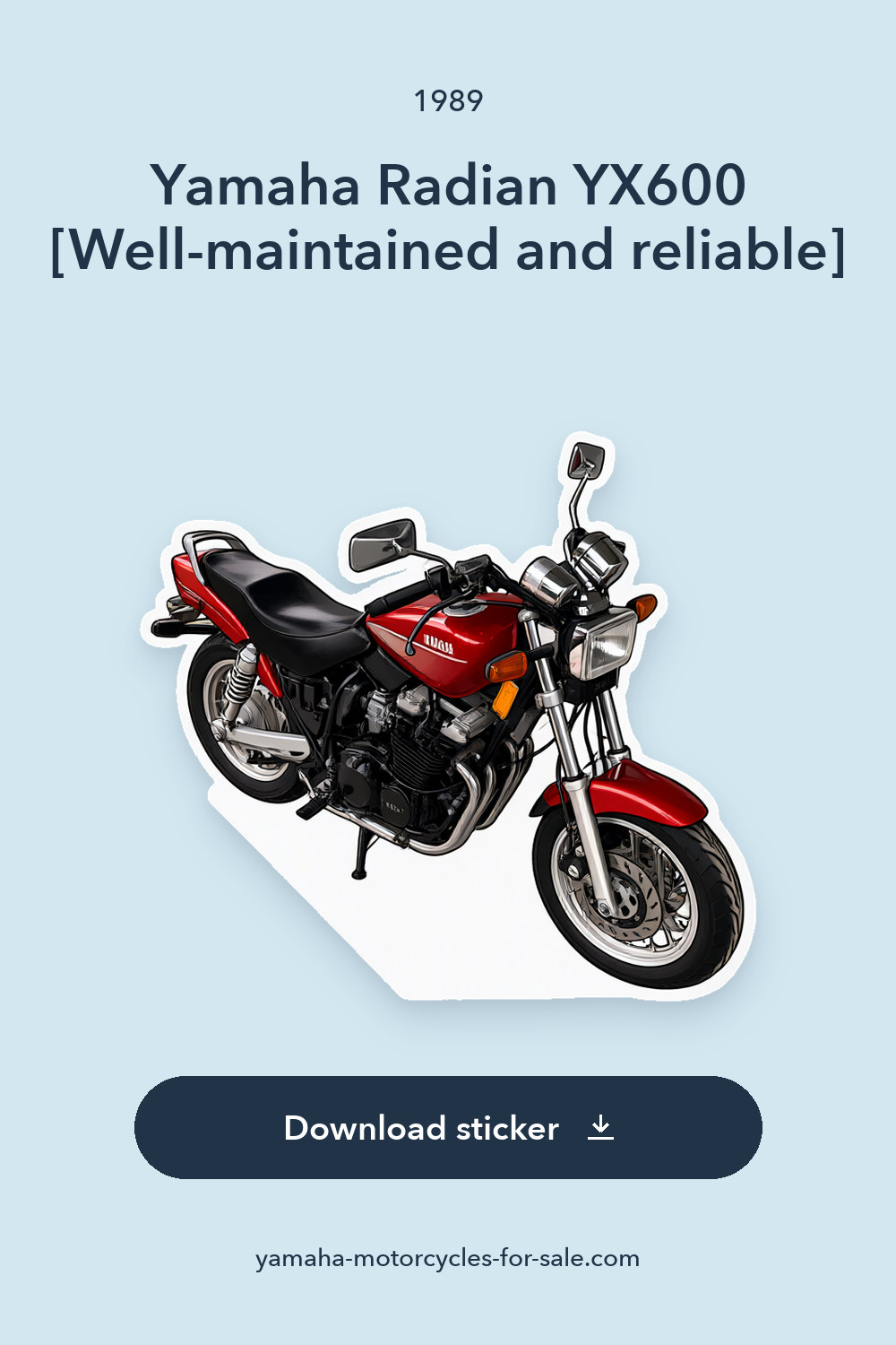 1989 Yamaha Radian YX600 [Well-maintained and reliable] sticker preview