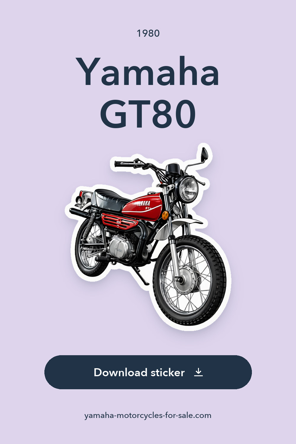 1980 Yamaha GT80 sticker preview
