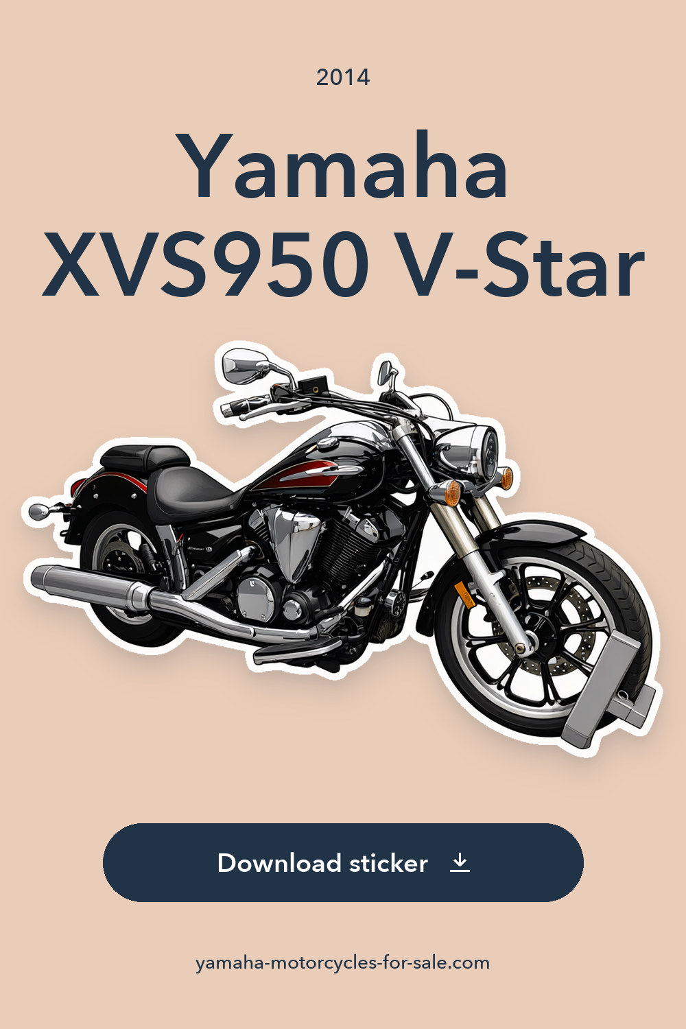 2014 Yamaha XVS950 V-Star sticker preview