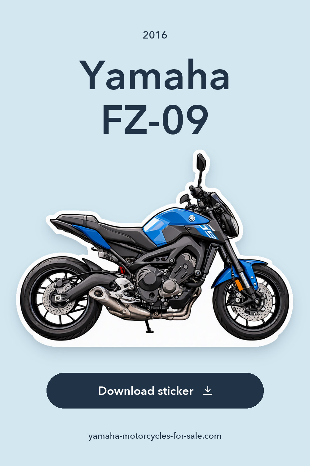 2016 Yamaha FZ-09 sticker preview