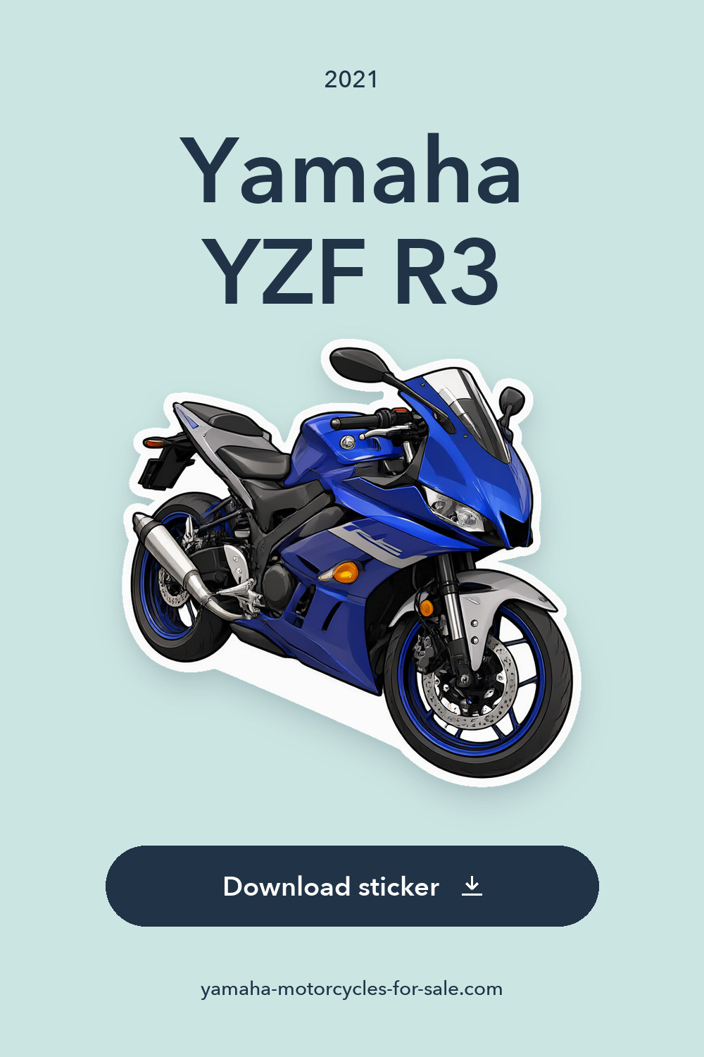 2021 Yamaha YZF R3 sticker preview
