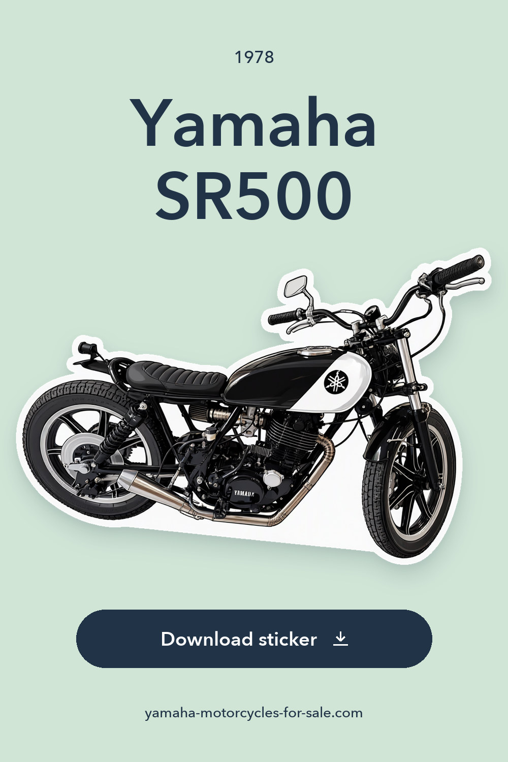 1978 Yamaha SR500 sticker preview