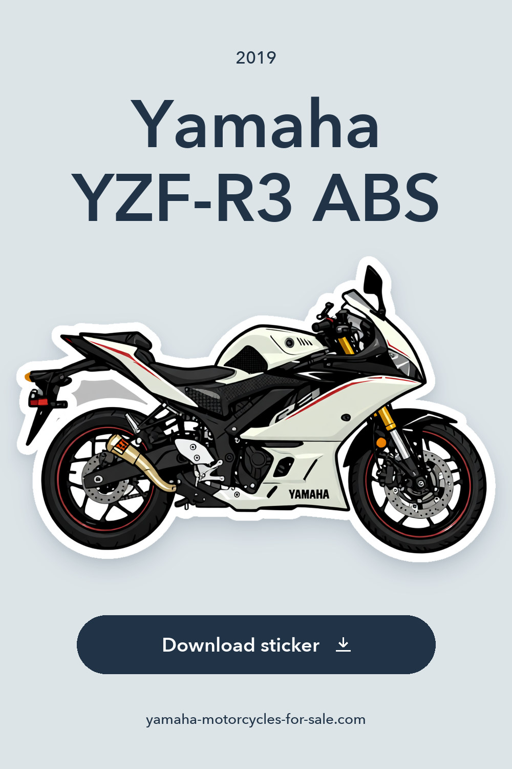 2019 Yamaha YZF-R3 ABS sticker preview